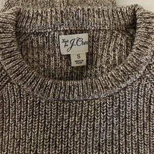 J Crew Marled Raglan Sleeve Crewneck Cotton Sweater Size S